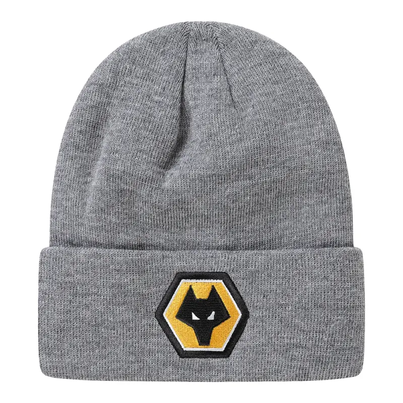 Wolverhampton Wanderers Shirt Store | Cuff Knitted Hat – Grey Marl Collection Wolverhampton Wanderers Official Gear
